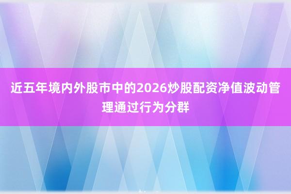 近五年境内外股市中的2026炒股配资净值波动管理通过行为分群