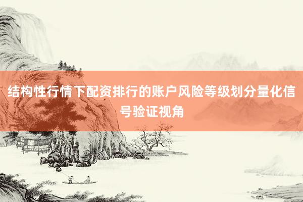 结构性行情下配资排行的账户风险等级划分量化信号验证视角